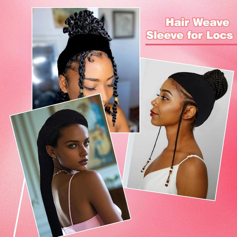 Neacus Upgraded Hair Weave Sleeve for Locs - Highly Elastic and Strong Design Wraps The Hair In All Directions, Comfortable, Breathable Suitable for Black Women. (black) - Image 5